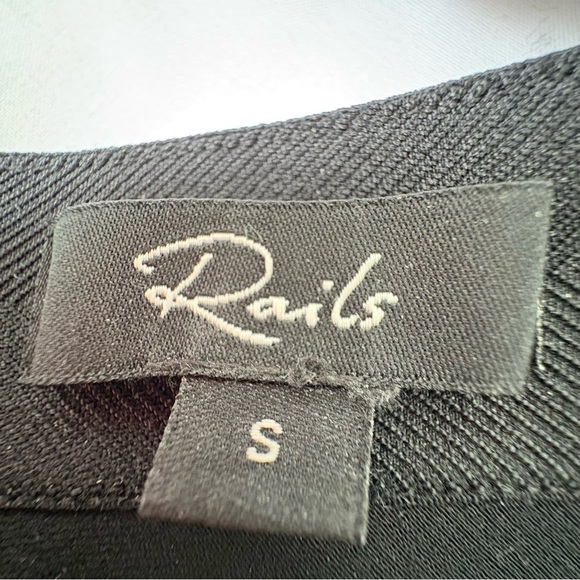 Rails Berlin Luxe Satin Midi Skirt Black Bias Cut High Rise | Size Small - Picture 12 of 12